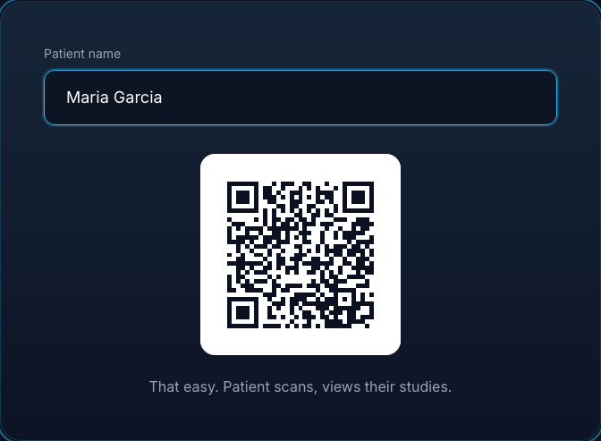 Lumina PACS QR receipt demo